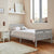 Cadre de lit simple en bois gris -Lisa