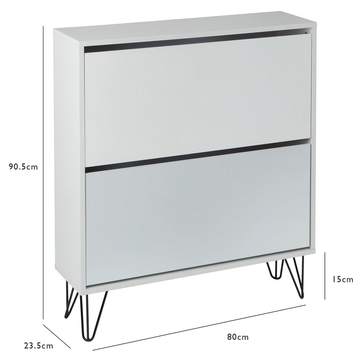 Anderson - Meuble à Chaussures - 2 Portes - Blanc - Laura James