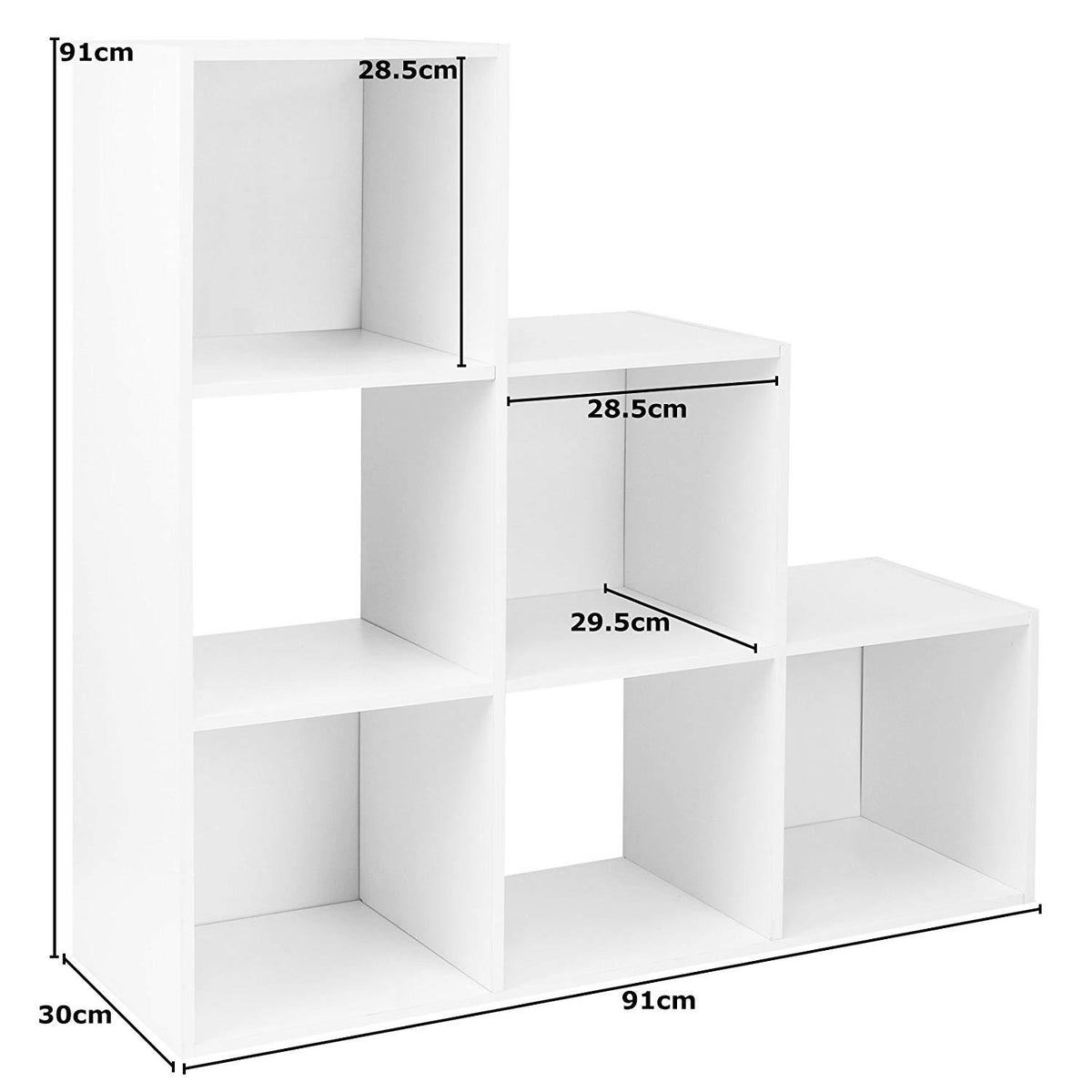 Biblioth¨¨que ¨¤ ¨¦chelle 6 cubes de rangements / blanc