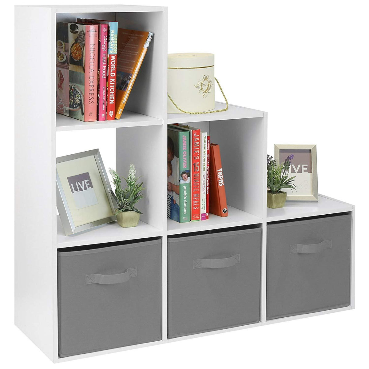 Biblioth¨¨que ¨¤ ¨¦chelle 6 cubes de rangements / blanc
