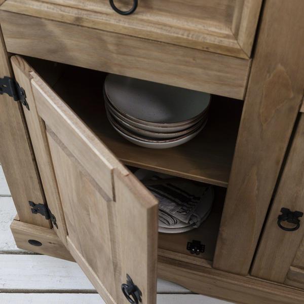 BUFFET BOIS MASSIF 2 TIROIRS