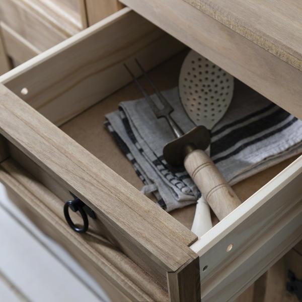 BUFFET BOIS MASSIF 2 TIROIRS