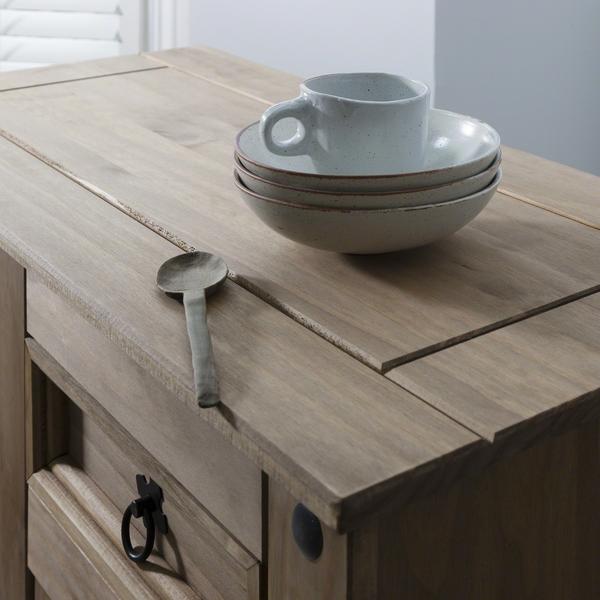 BUFFET BOIS MASSIF 2 TIROIRS