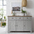 Buffet Gris Bampton avec 3 Tiroirs 