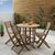 Casey - Table Ronde et 4 Chaises de Jardin en Bois d'Acacia