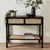 Charlie - Table Console - Tiroirs en Cannage - Noir - laura james