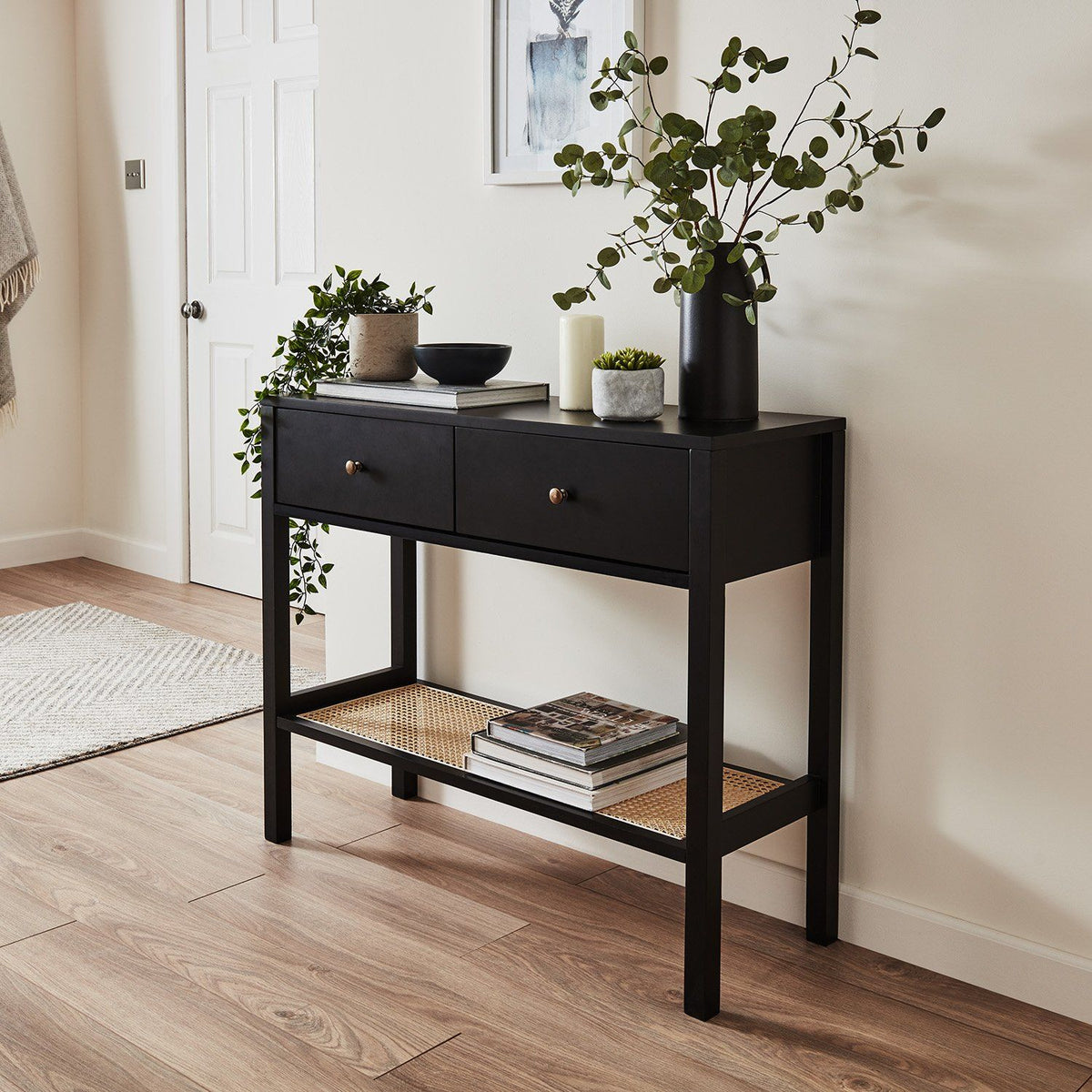 Charlie console table - black - Laura James