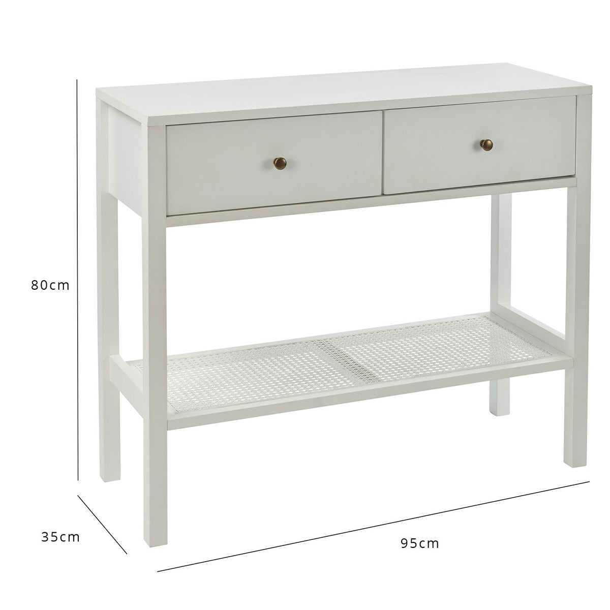 Charlie Table de Console - Blanche - laura james