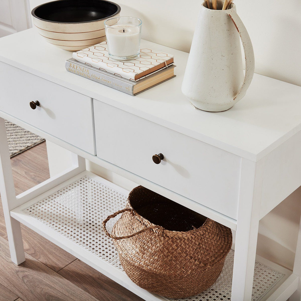Charlie Table de Console - Blanche - laura james