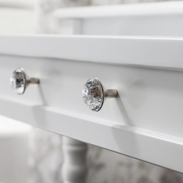 Coiffeuse Sienna Blanche avec Tabouret et Miroir