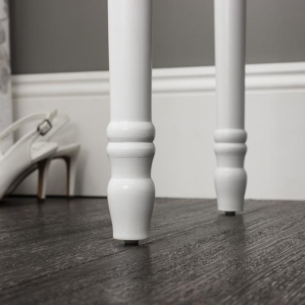 Coiffeuse Sienna Blanche avec Tabouret et Miroir