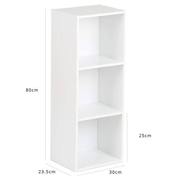 Cube de Rangement - 3 Cases avec paniers blancs