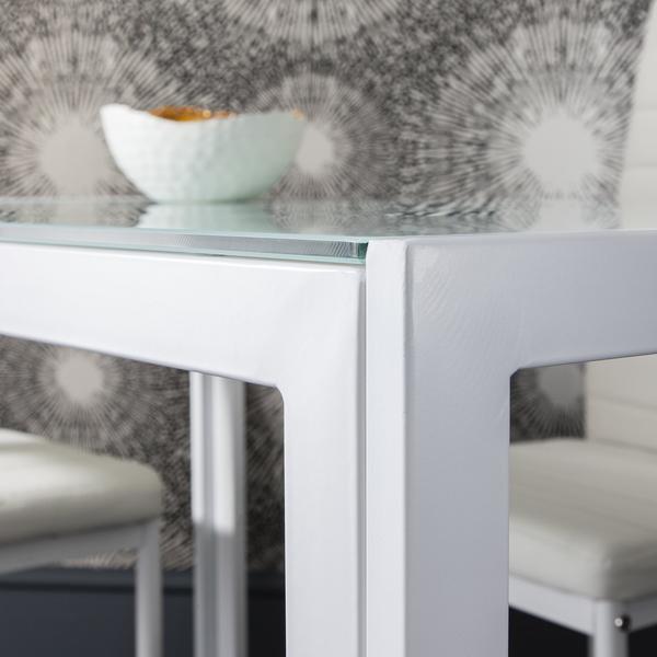 Table de salle a manger et chaises blanches - ensemble 4 places - Laura James