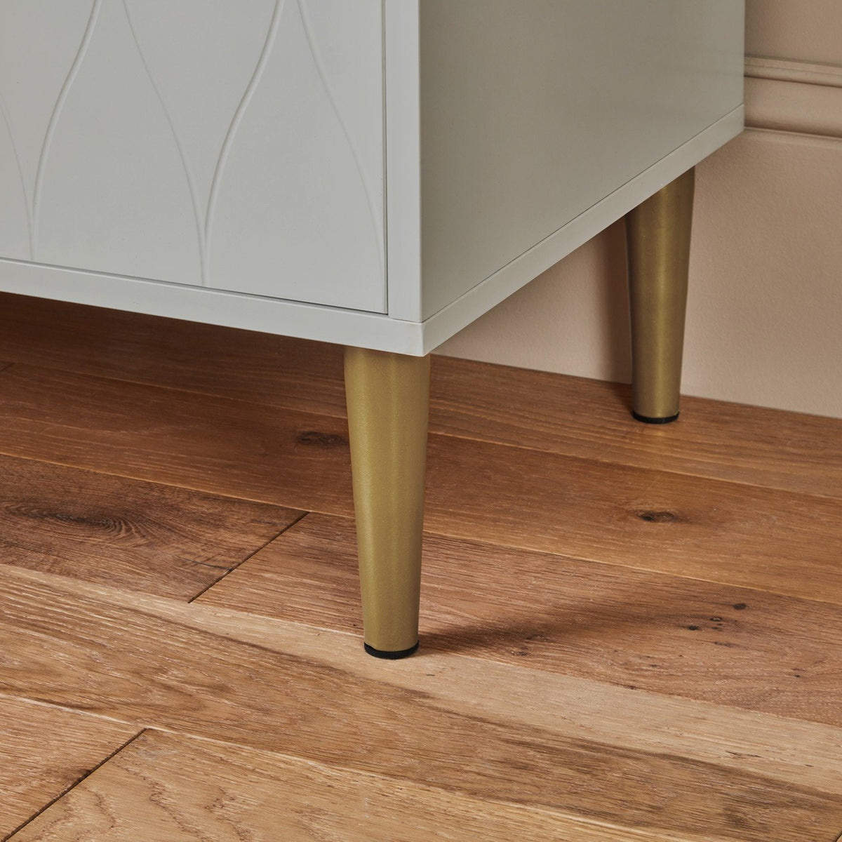 Petit buffet Gloria - 2 portes - Gris et Laiton | Laura James