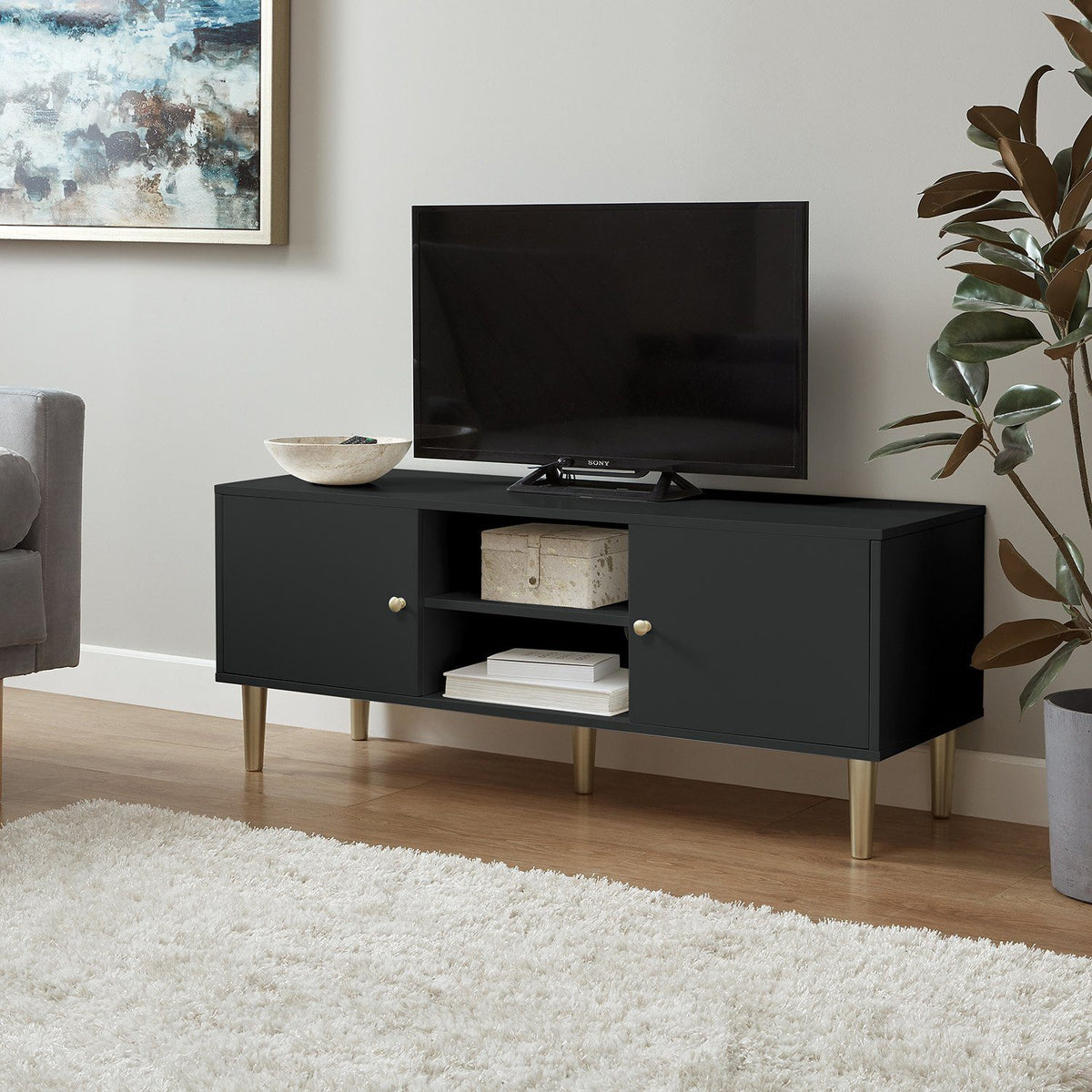 Iliana TV Unit - charcoal grey - Laura James