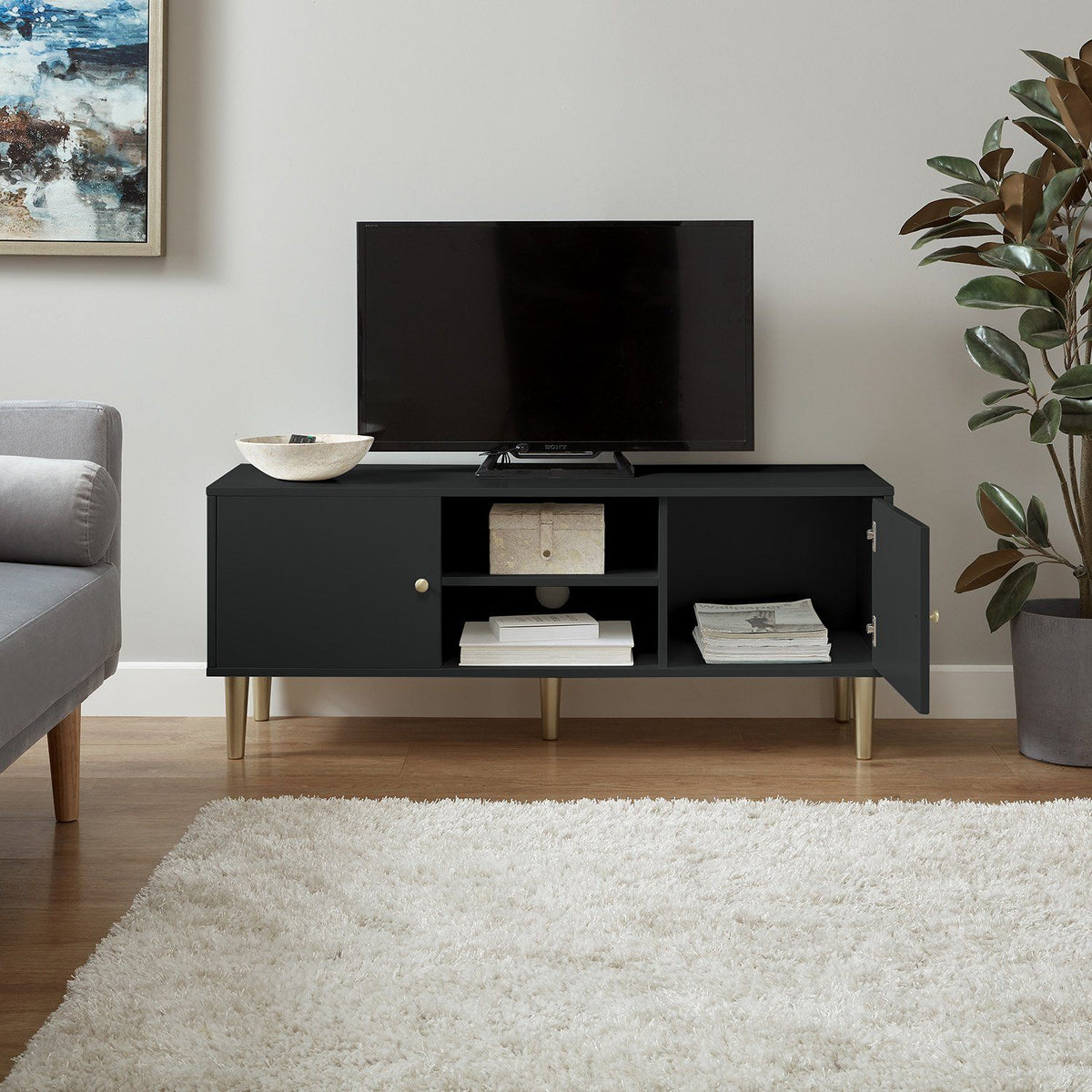 Iliana - Meuble TV - Gris Anthracite - laura james