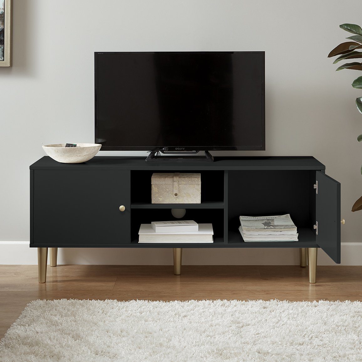 Iliana - Meuble TV - Gris Anthracite - laura james