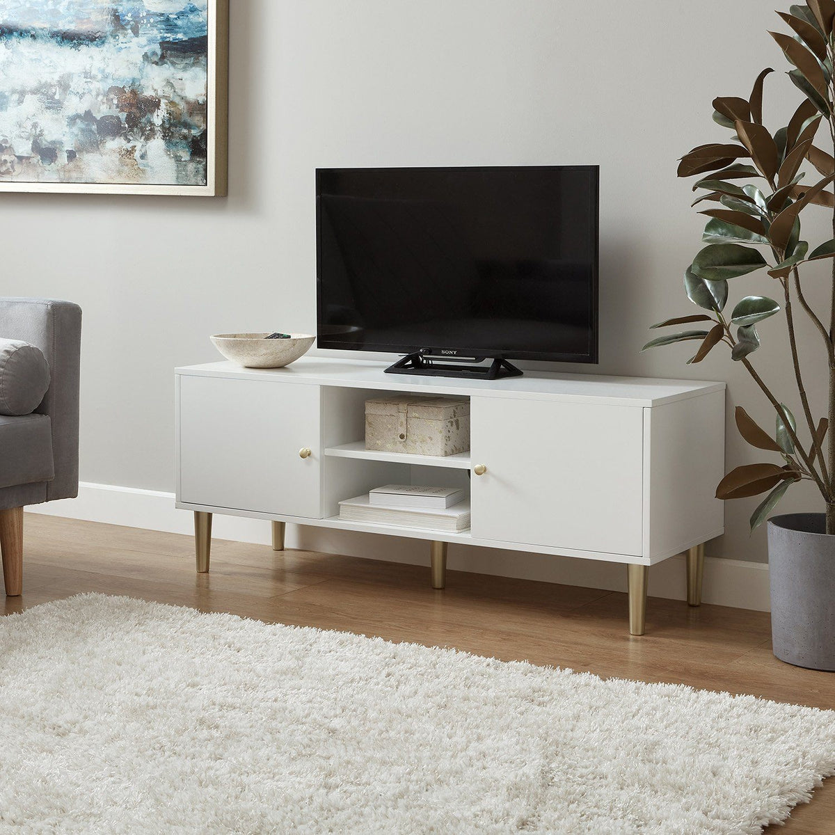 Iliana - Meuble TV - Blanc - laura james