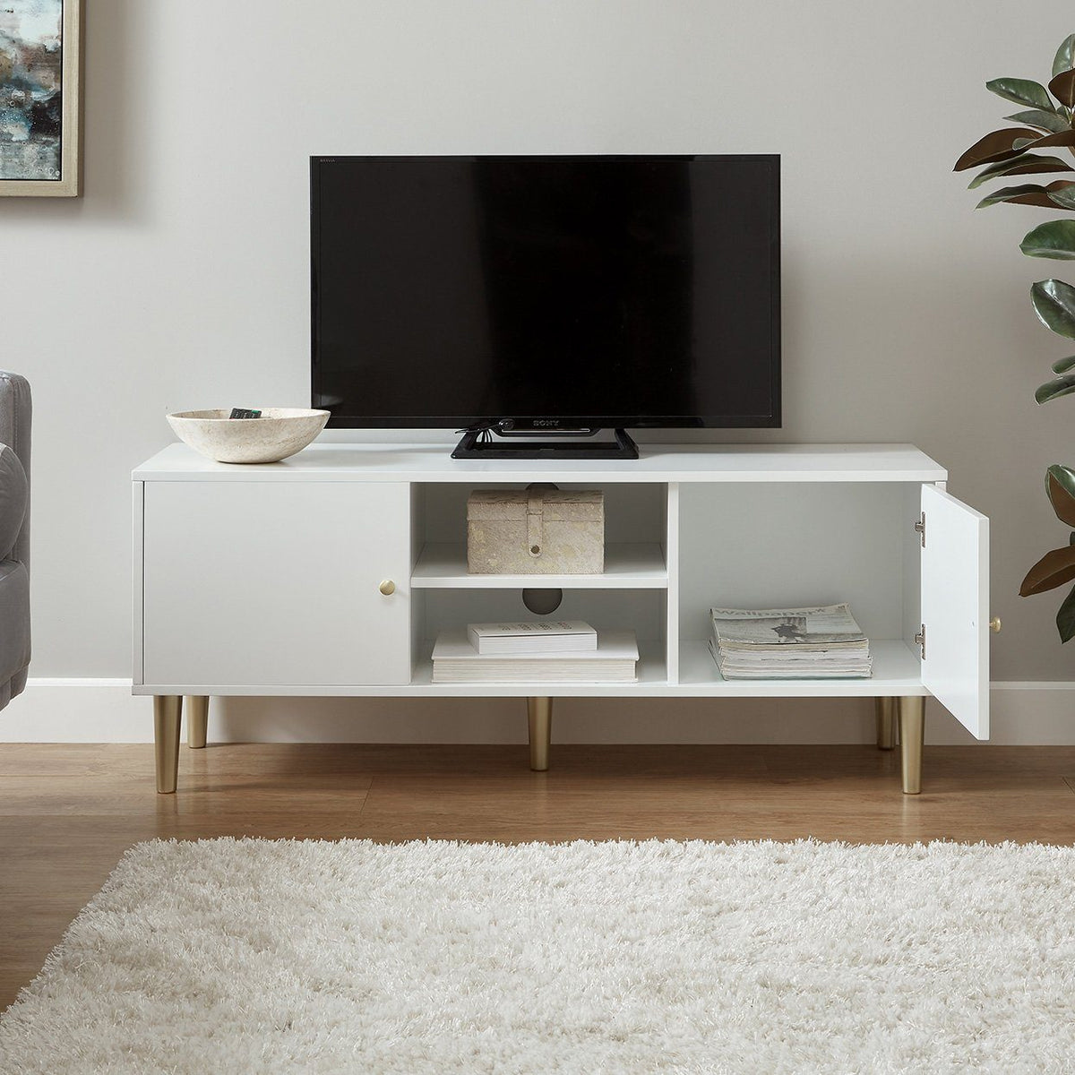 Iliana - Meuble TV - Blanc - laura james