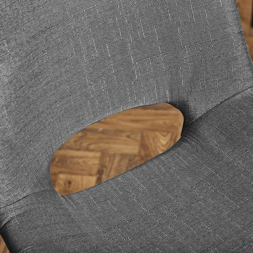 Lot 2 chaises en lin -  gris et laiton - laura james