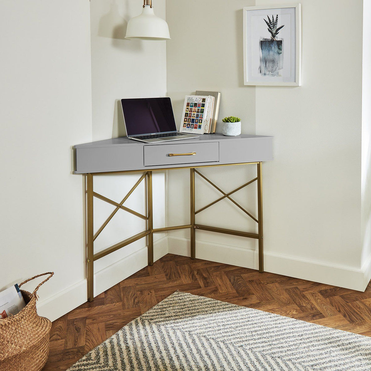 Bureau d'Angle - Marie - Gris - laura james