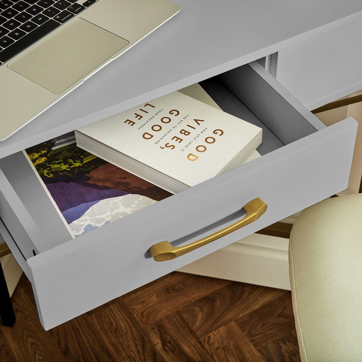 Bureau d'Angle - Marie - Gris - laura james