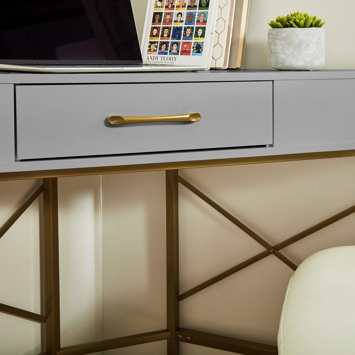 Bureau d&#39;Angle - Marie - Gris - laura james