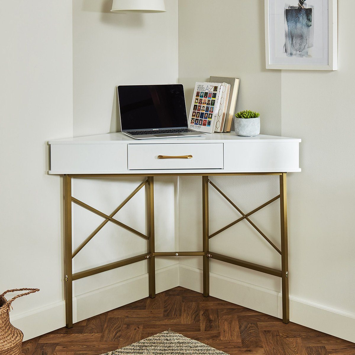 Bureau d'Angle - Marie - blanc | Laura James