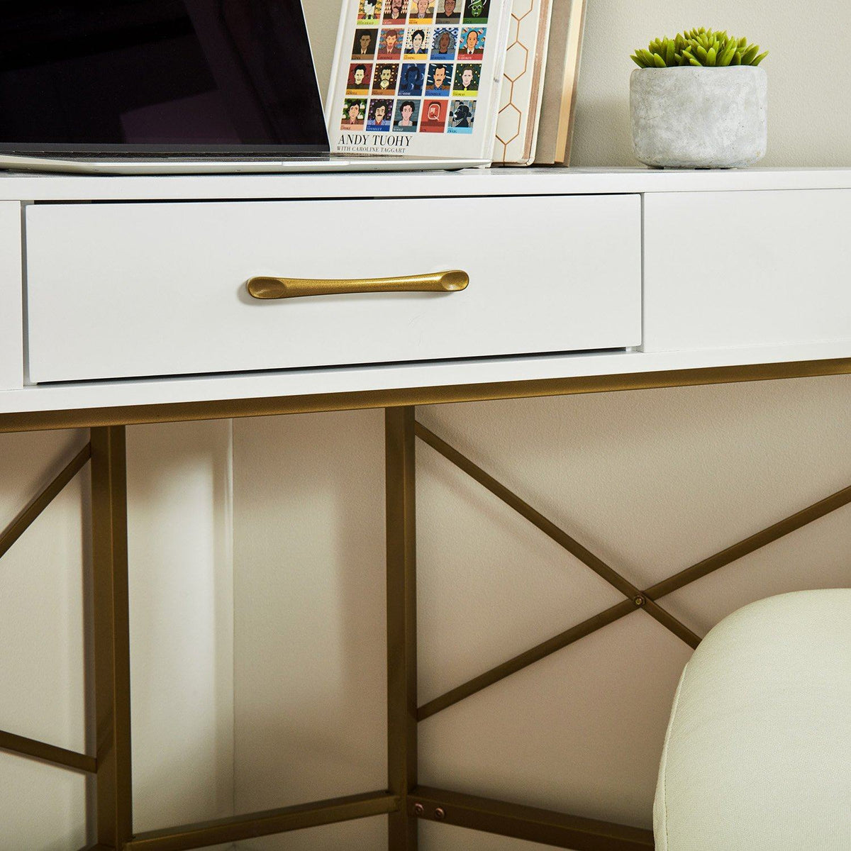 Bureau d'Angle - Marie - blanc | Laura James