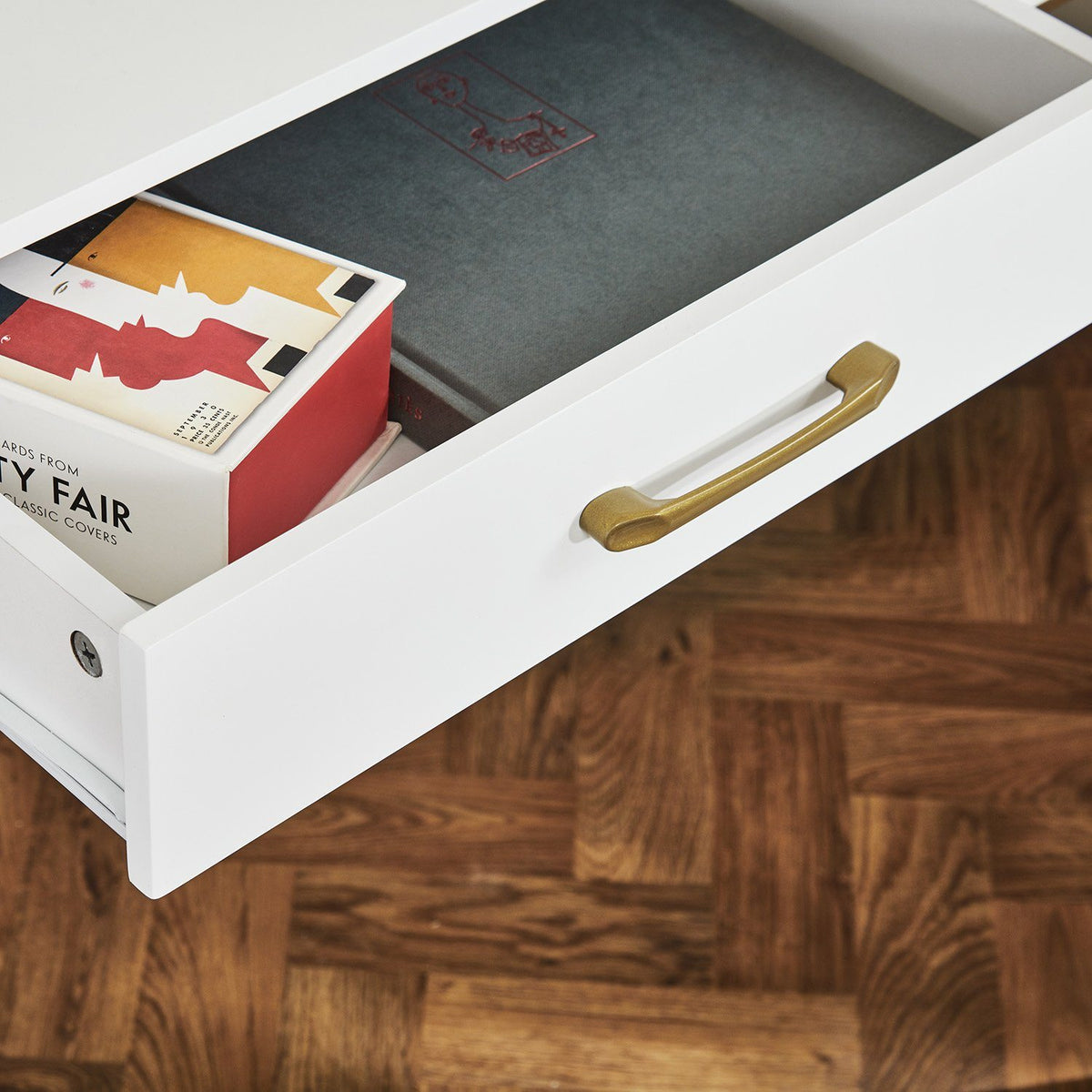 Bureau - Marie - blanc et laiton | Laura James