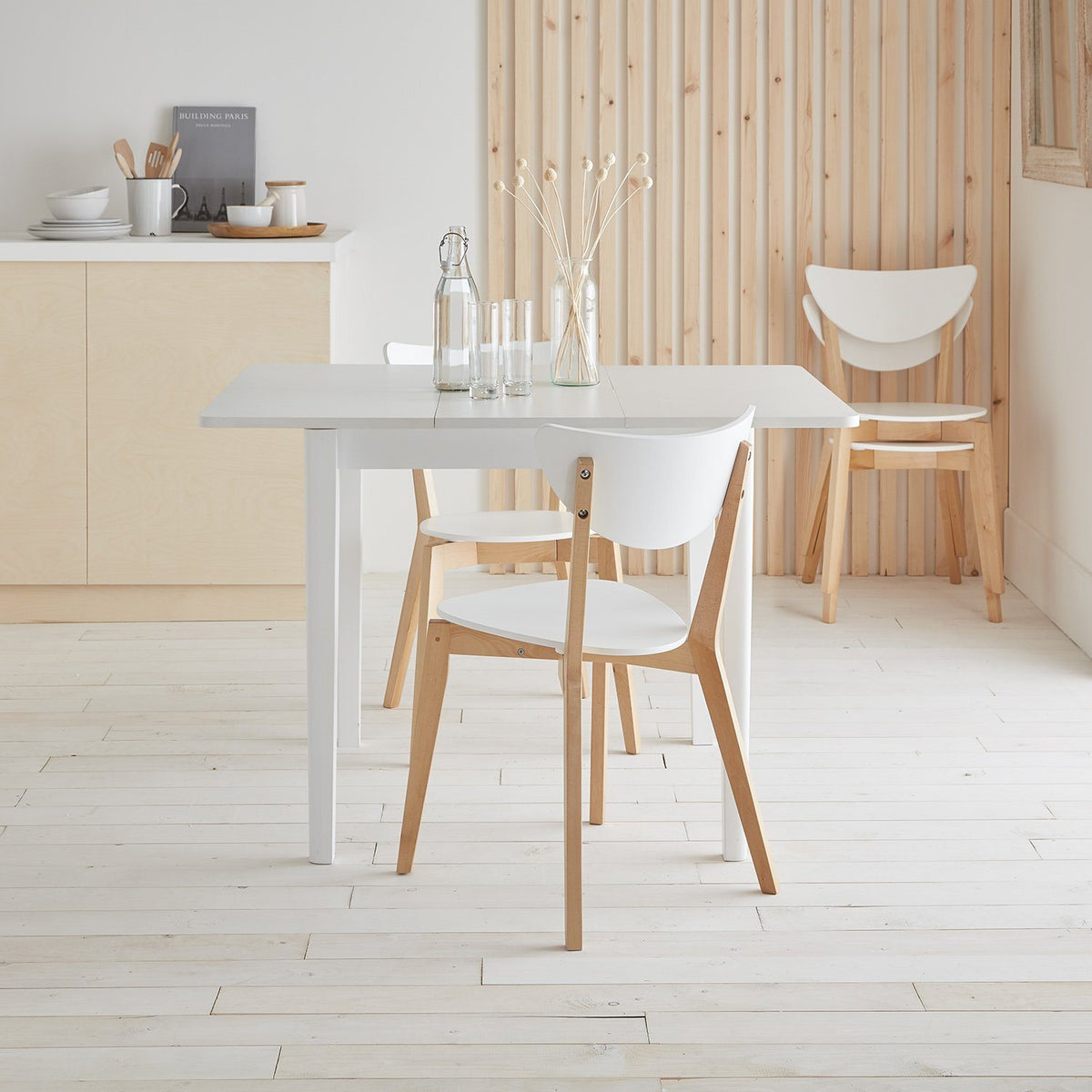 Paul - Ensemble Table Extensible + 4 Chaises Scandinaves - laura james