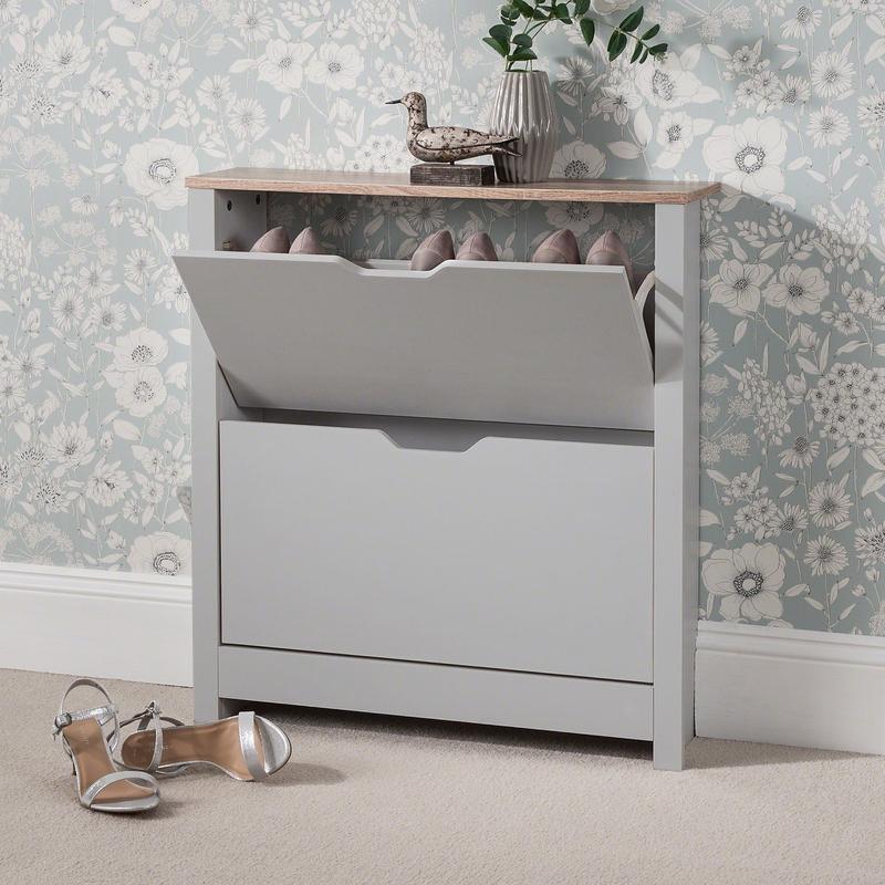 Meuble Rangement de Chaussures en Bois - Blanc