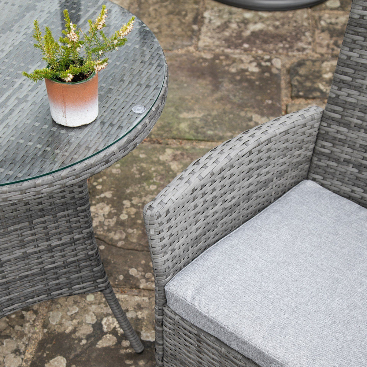 Ensemble d'extérieur 'Bistrot' 2 places - Gris