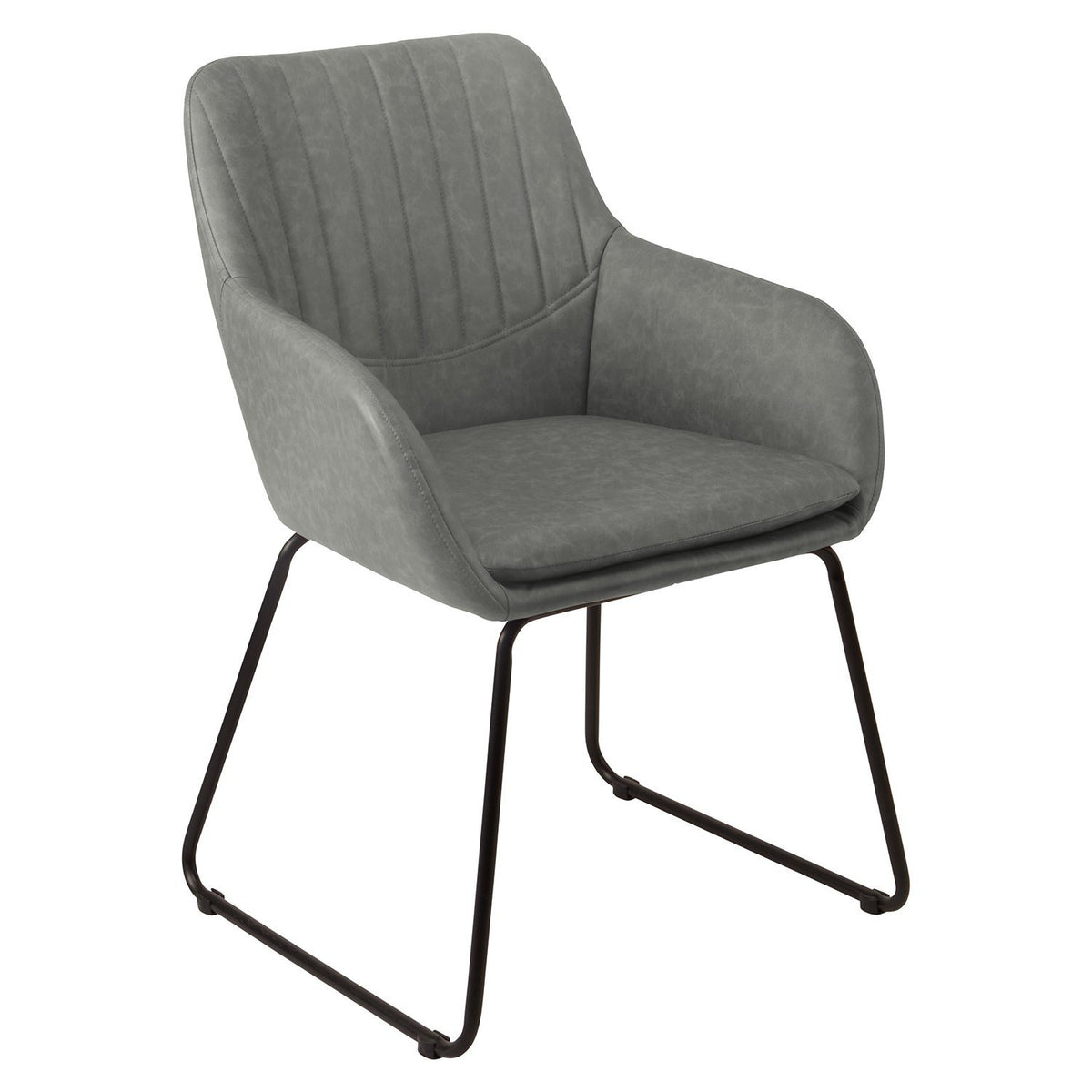 Fauteuil de Bureau en Simili Cuir - Sheffield - Gris- laura james
