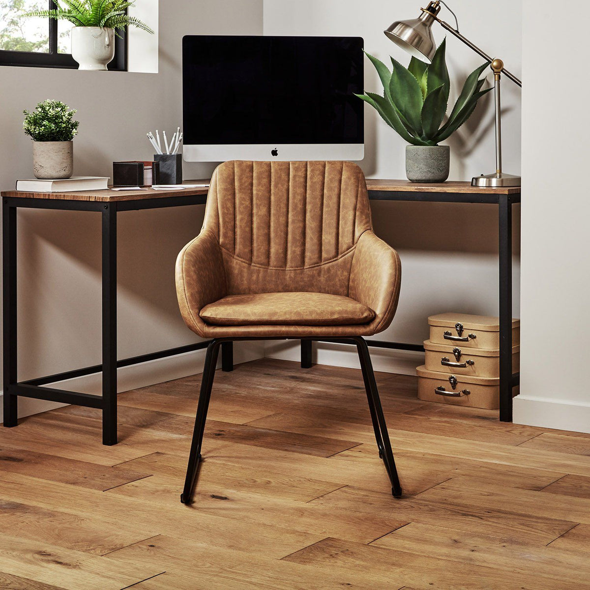 Fauteuil de Bureau en Simili Cuir marron | Laura James