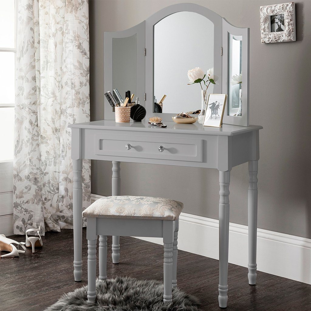 Coiffeuse Sienna avec tabouret et miroir 
