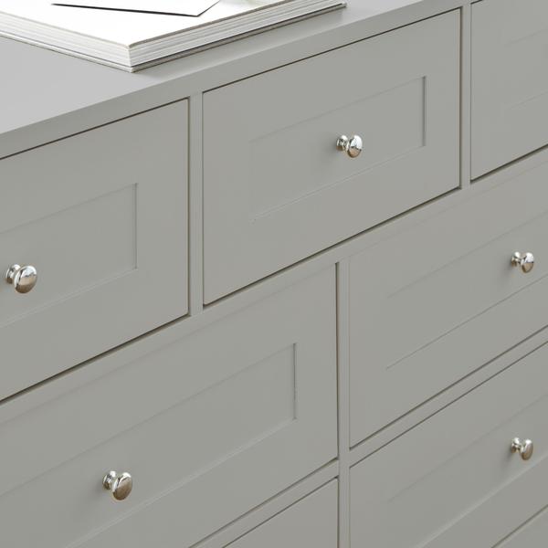 Commode Stevie - 7 Tiroirs - Gris