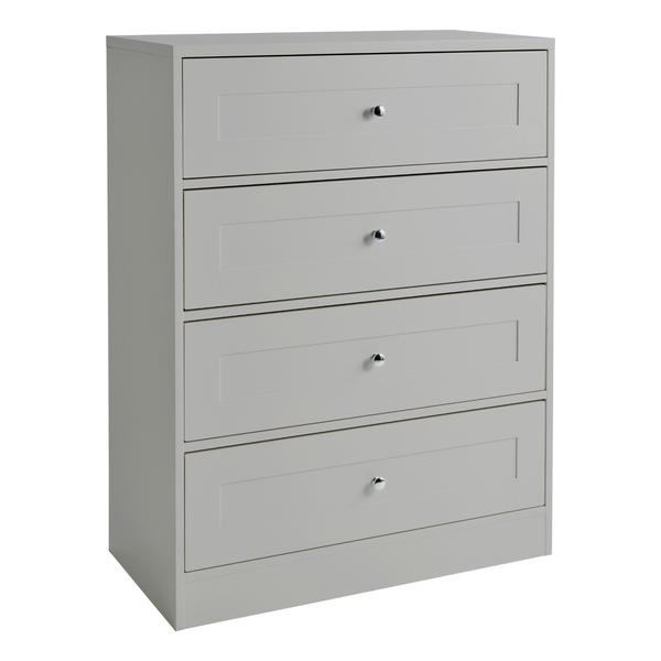 Commode Stevie - 4 Tiroirs - Gris