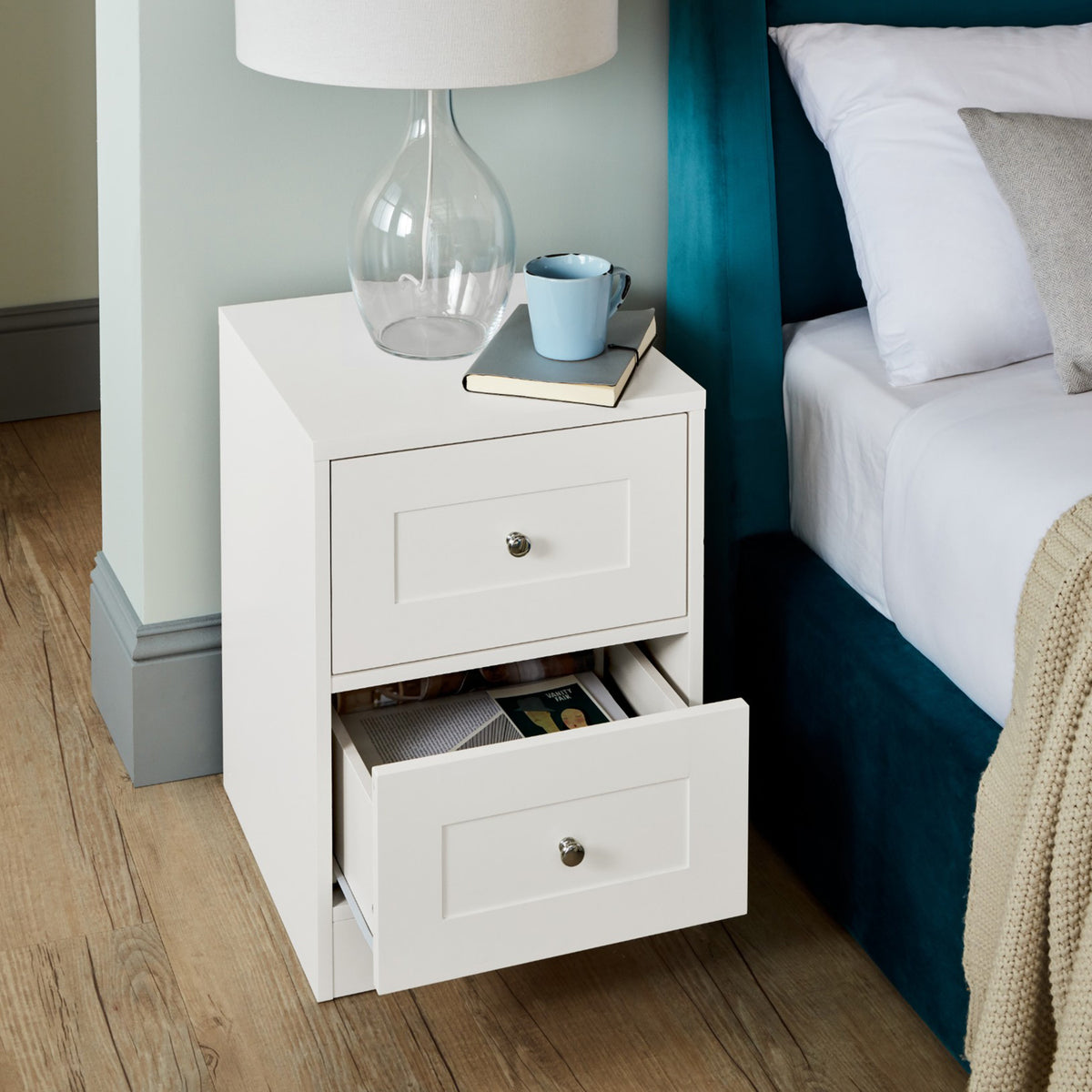 Table de chevet Stevie - Blanche