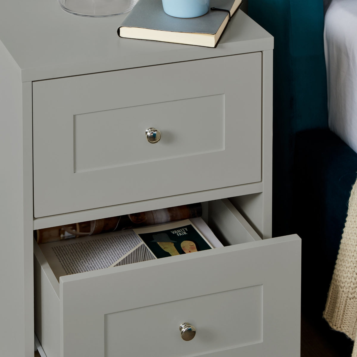 Table de chevet Stevie - Grise