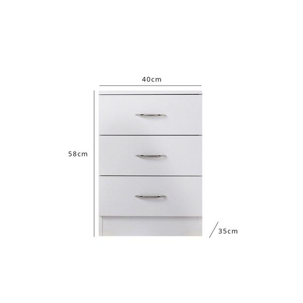 table de chevet blanche - Laura James