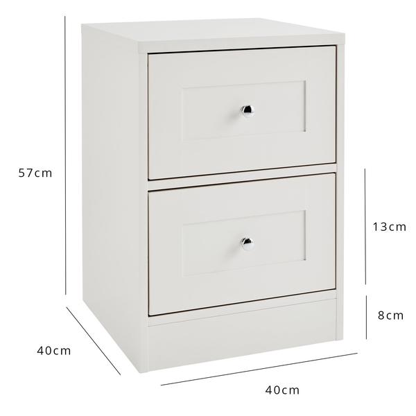 table de chevet blanche - Laura James