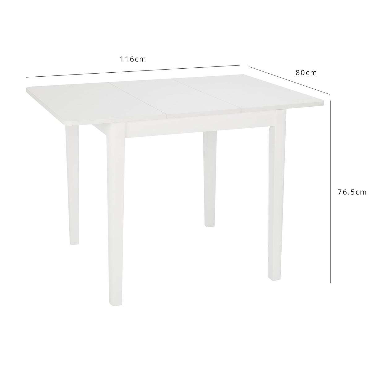 Paul - Ensemble Table Extensible + 2 Chaises empilables