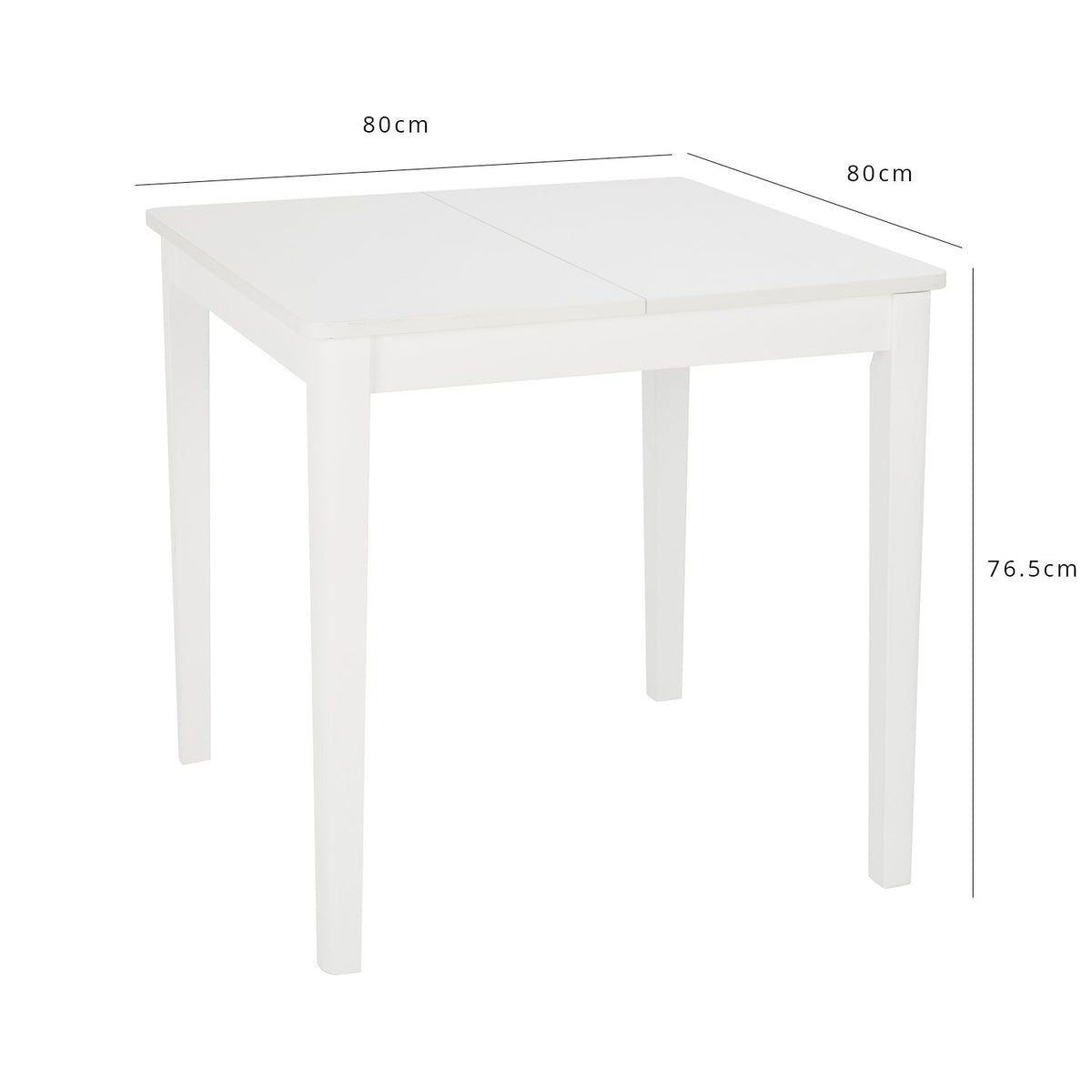 Paul - Ensemble Table Extensible + 2 Chaises empilables